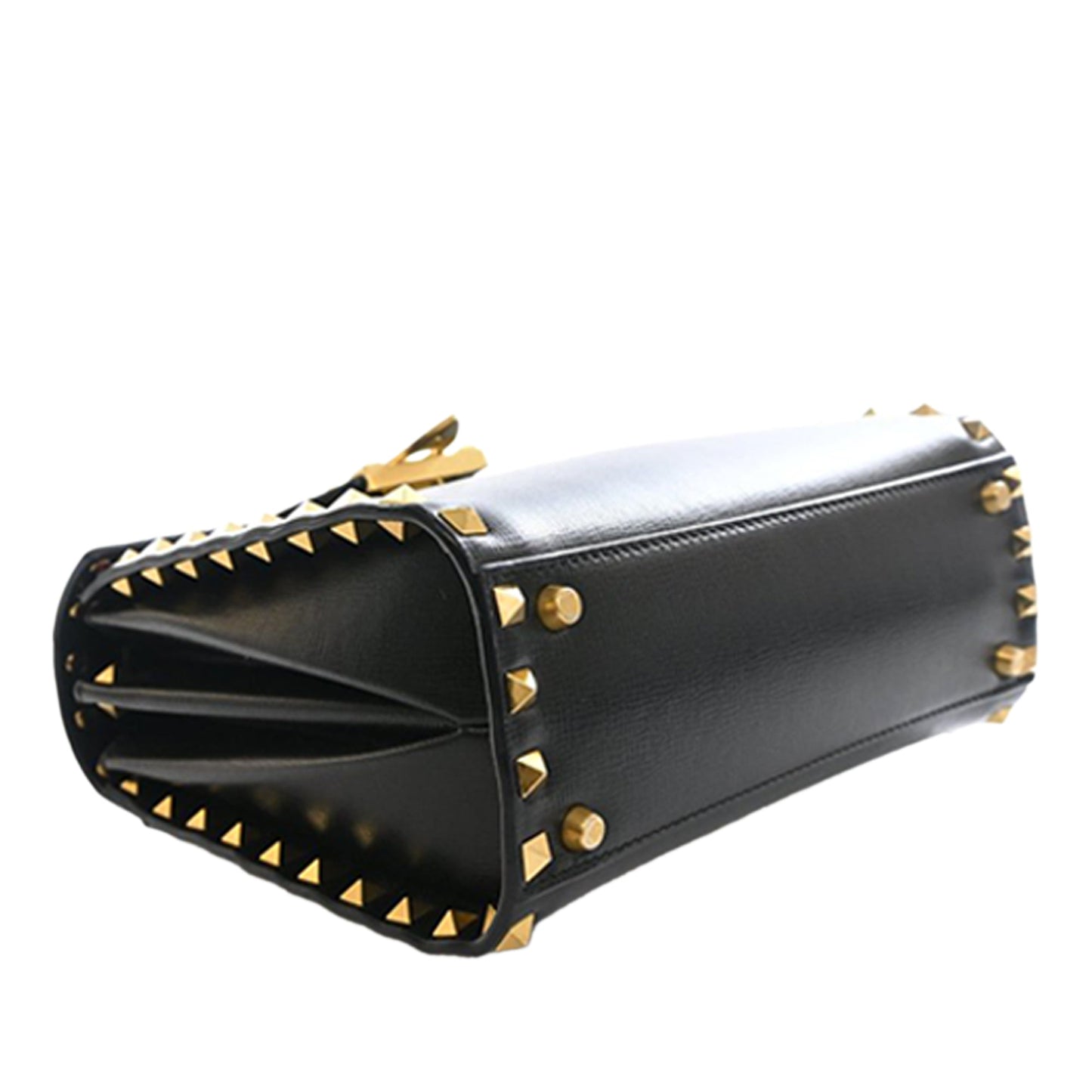 Valentino Small Leather Rockstud Alcove Top Handle Bag