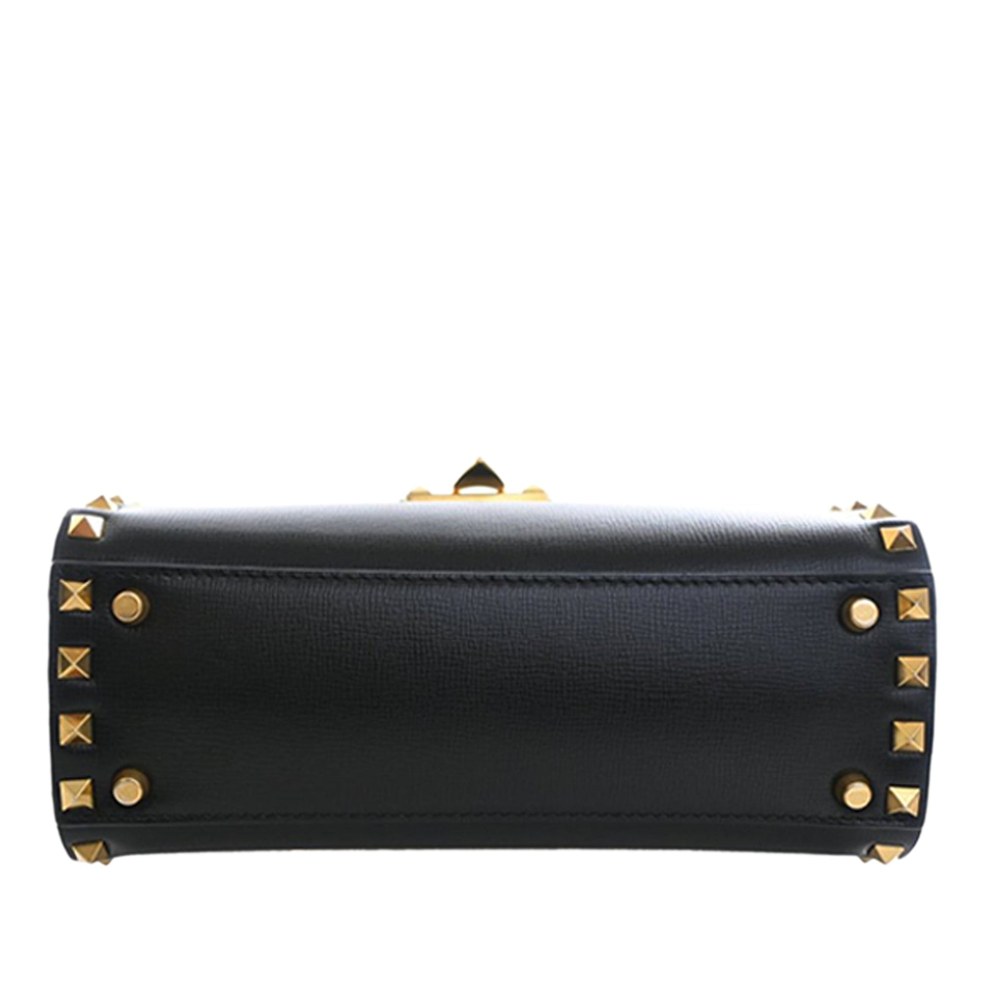 Valentino Small Leather Rockstud Alcove Top Handle Bag
