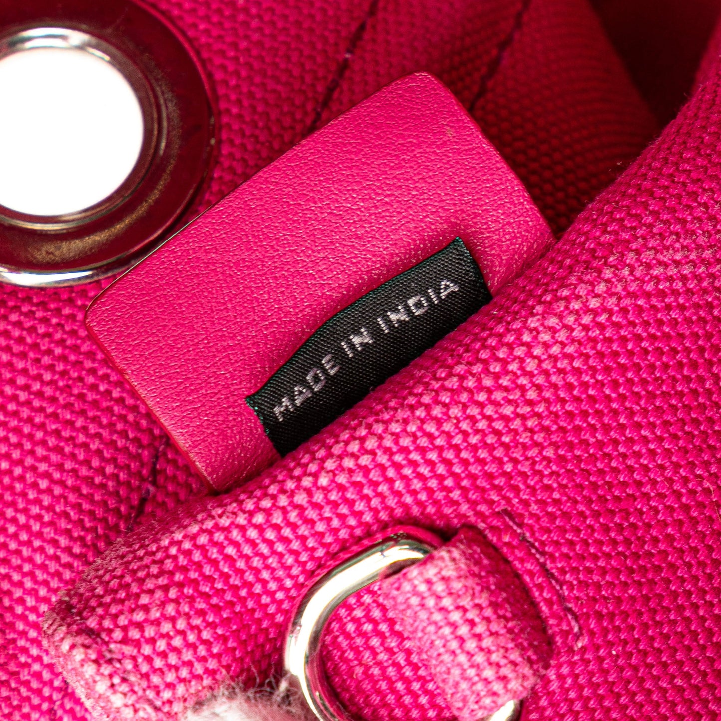 Prada Small Canvas Canapa Grommet Satchel