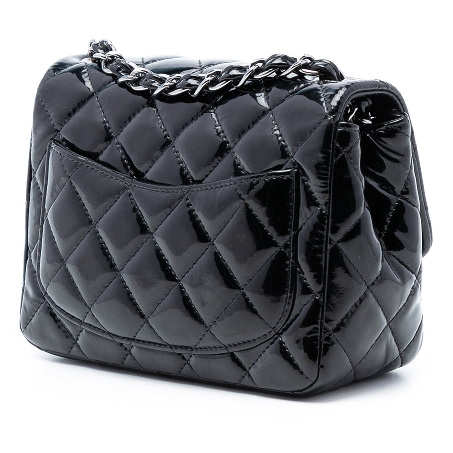 Chanel Mini Square Classic Patent Single Flap