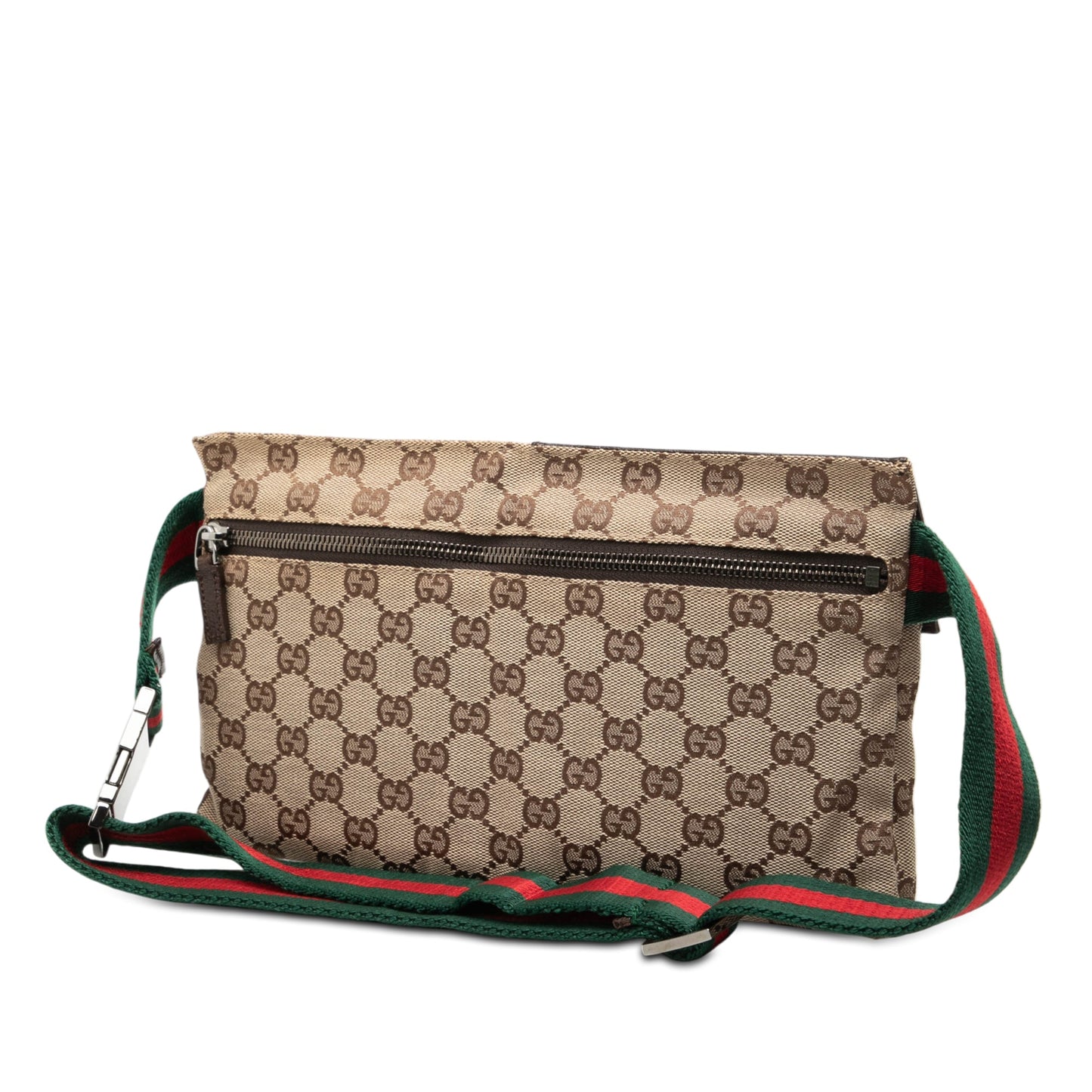 Gucci GG Canvas Web Double Pocket Belt Bag