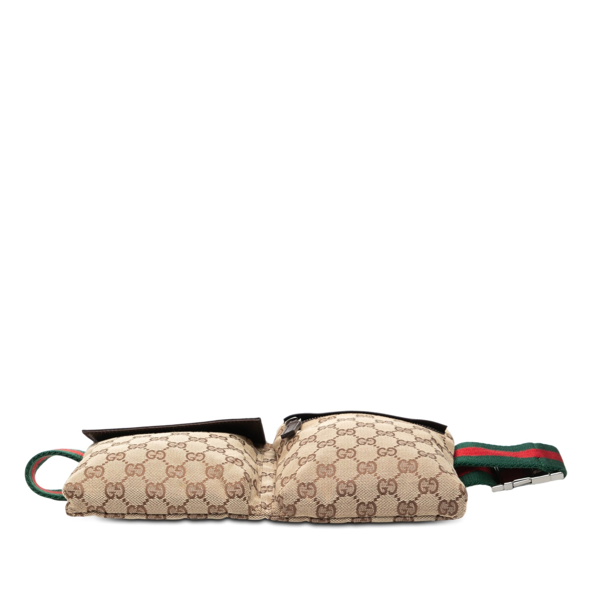 Gucci GG Canvas Web Double Pocket Belt Bag