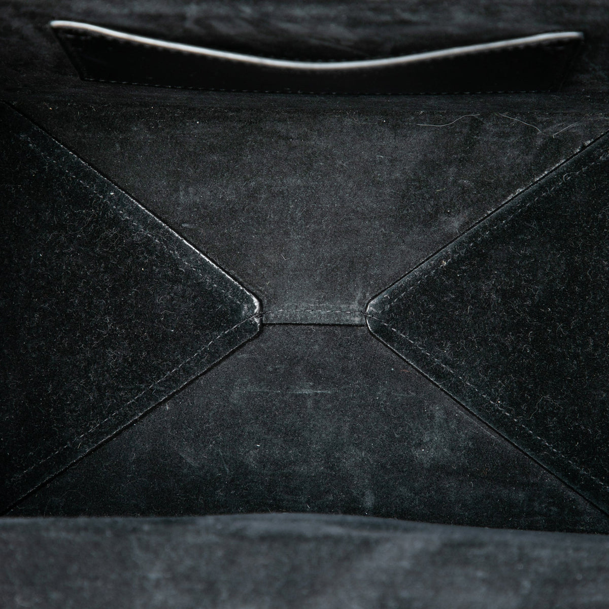 Saint Laurent Monogram Leather Take Away Box Handbag — Black