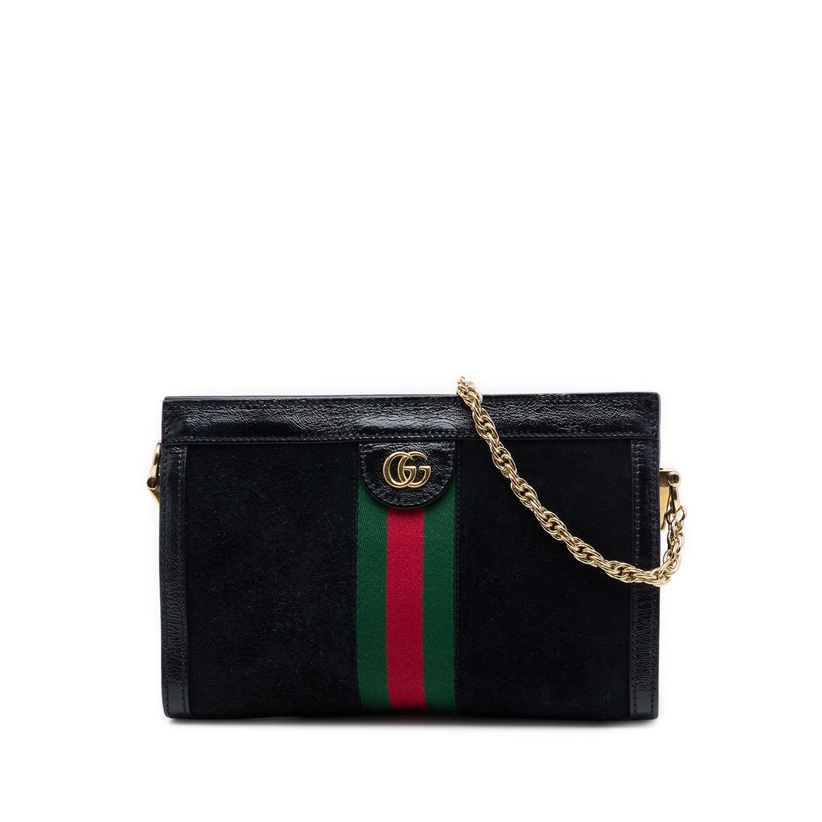 Gucci Small Suede Web Ophidia Chain Crossbody