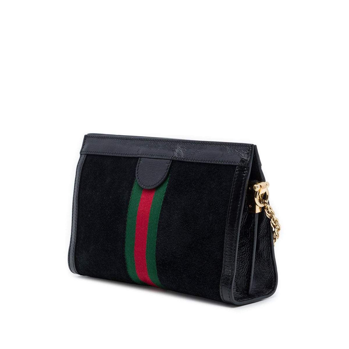 Gucci Small Suede Web Ophidia Chain Crossbody