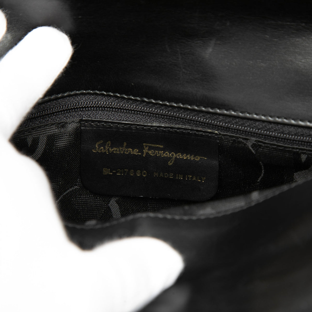 Ferragamo Leather Gancini Shoulder Bag