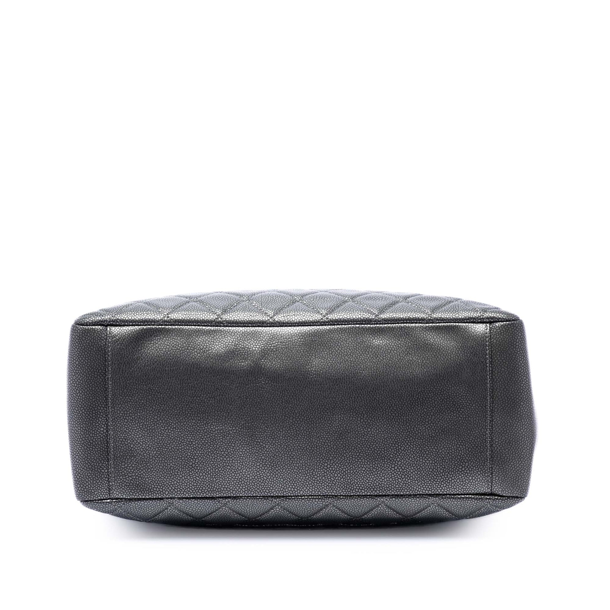 Chanel Metallic Caviar Grand Shopping Tote