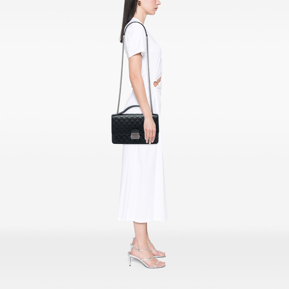 Chanel Medium Quilted Goatskin CC University Flap — Black