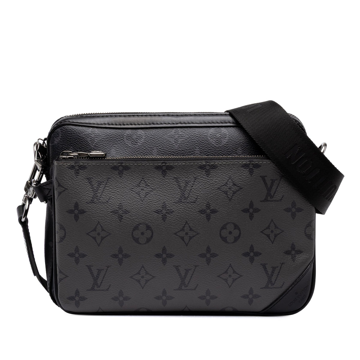 Louis Vuitton Monogram Eclipse Reverse Trio Messenger — Black