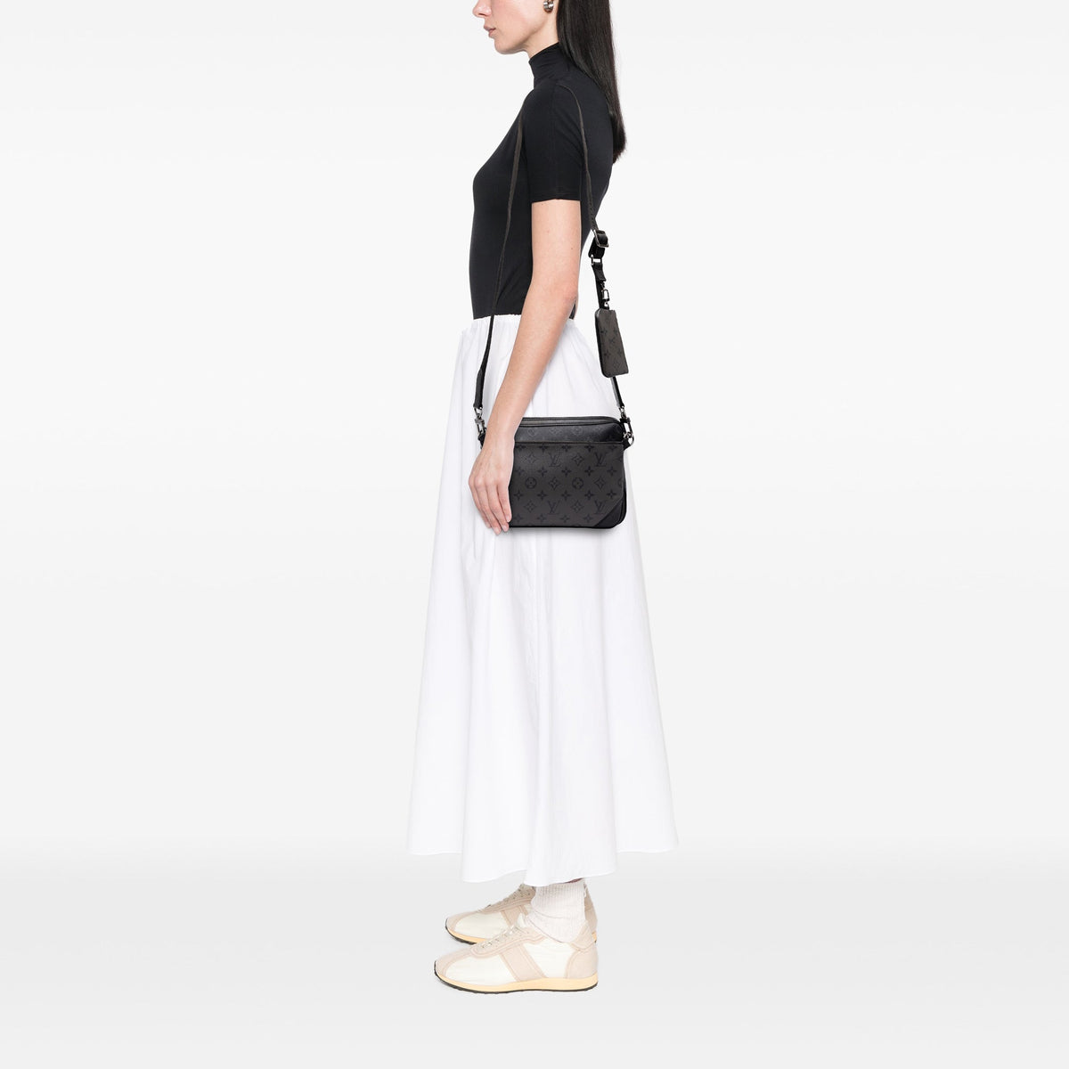Louis Vuitton Monogram Eclipse Reverse Trio Messenger — Black
