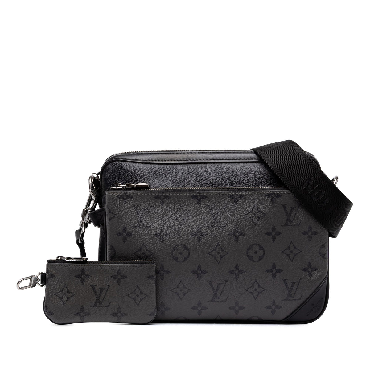 Louis Vuitton Monogram Eclipse Reverse Trio Messenger — Black
