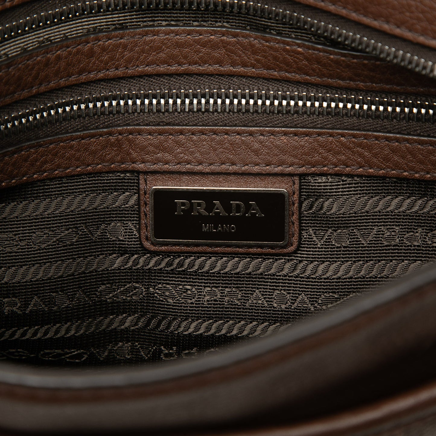 Prada Vitello City Zip Top Crossbody