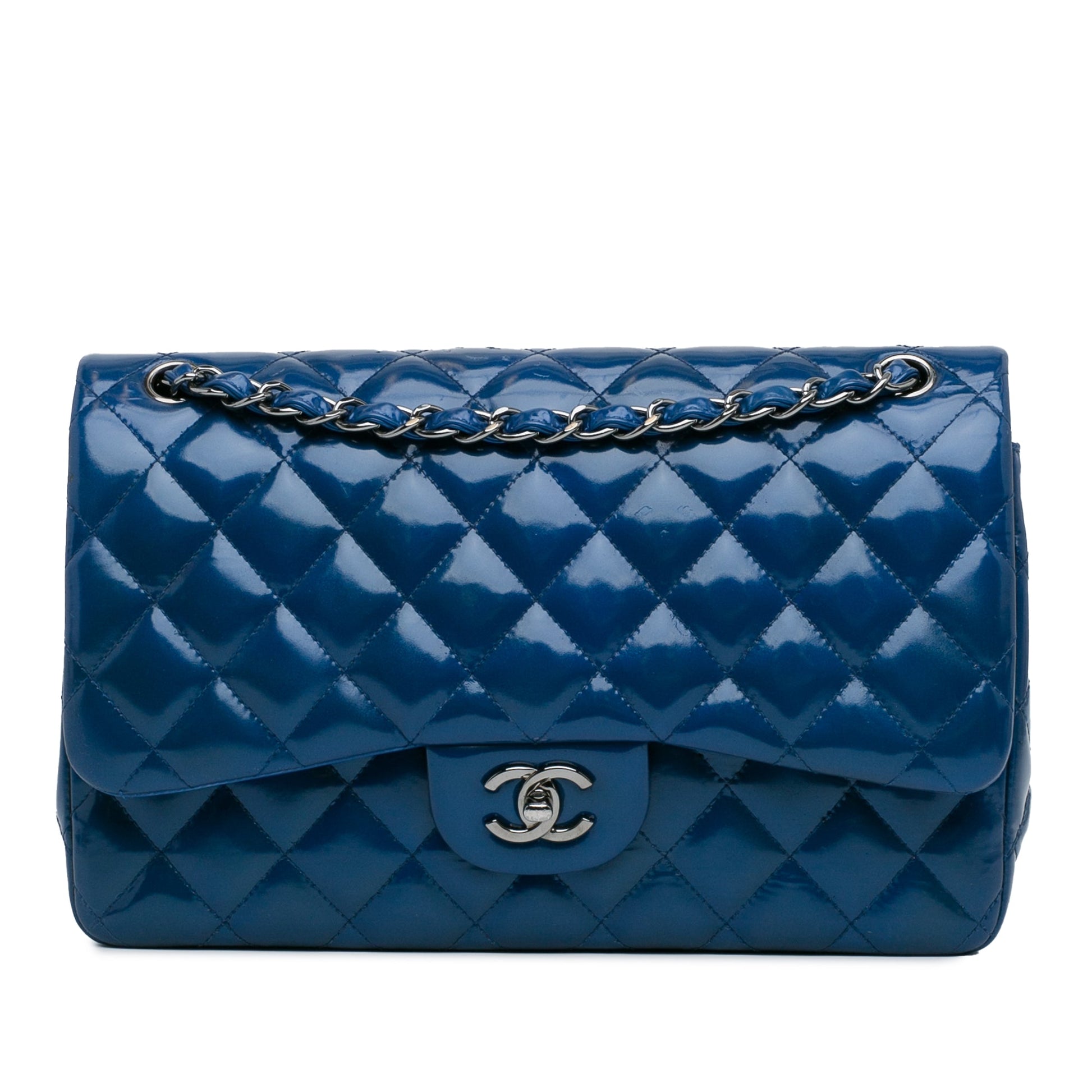 Chanel Jumbo Classic Patent Double Flap