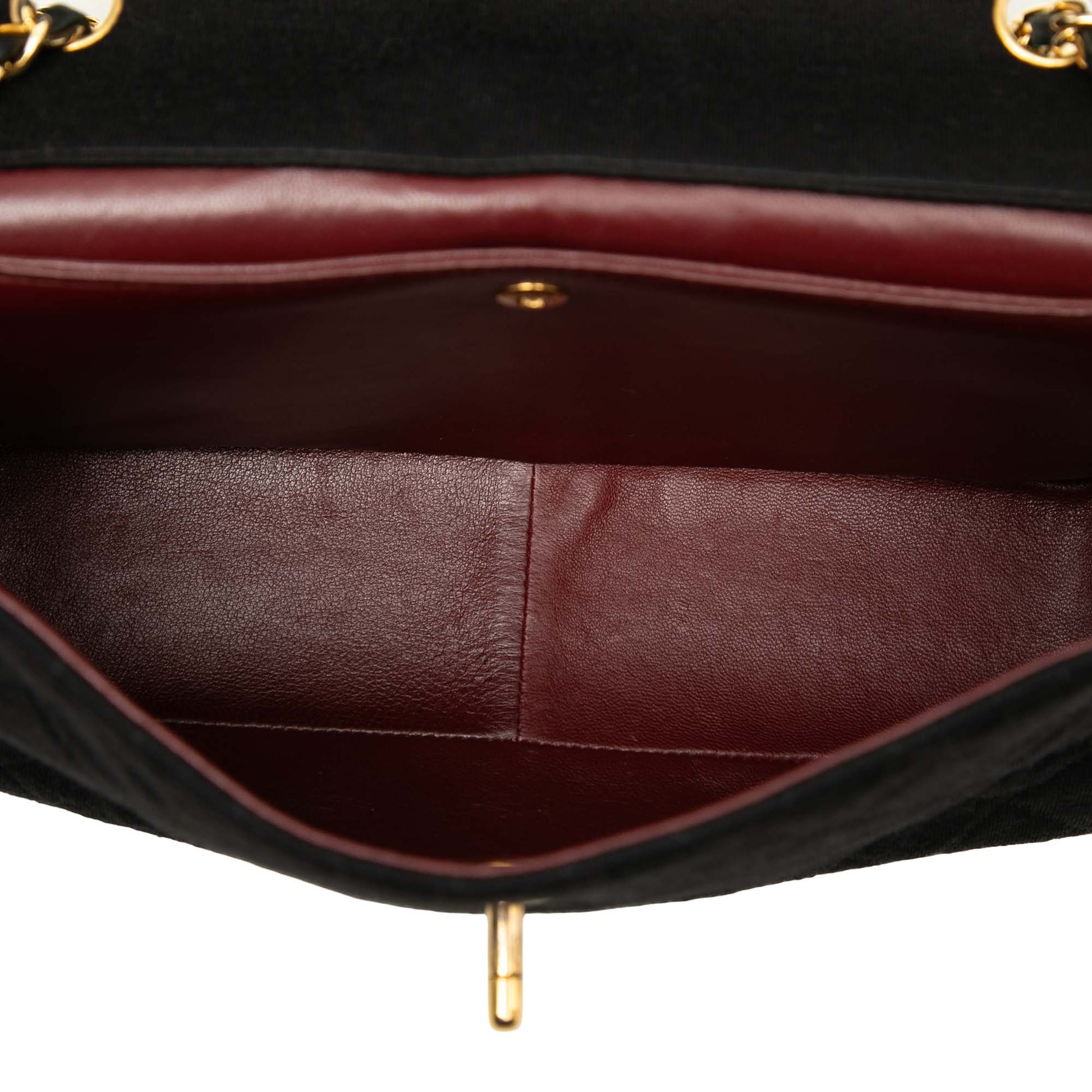 Chanel CC Quilted Jersey and Lambskin Trimmed Single Flap