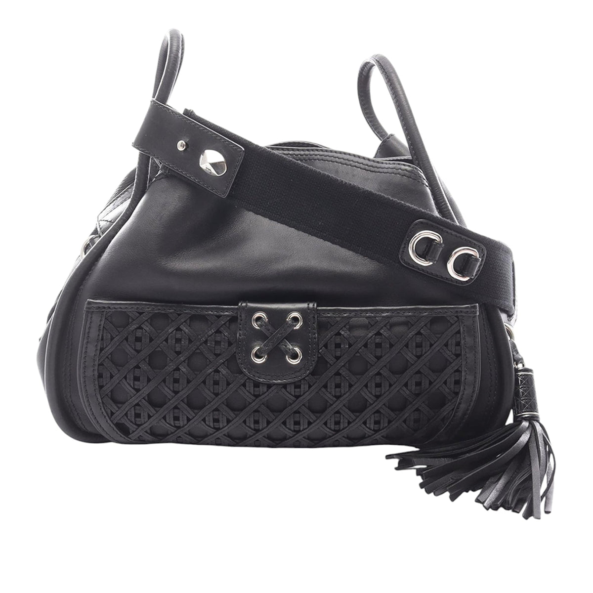 Dior Leather Lattice Satchel