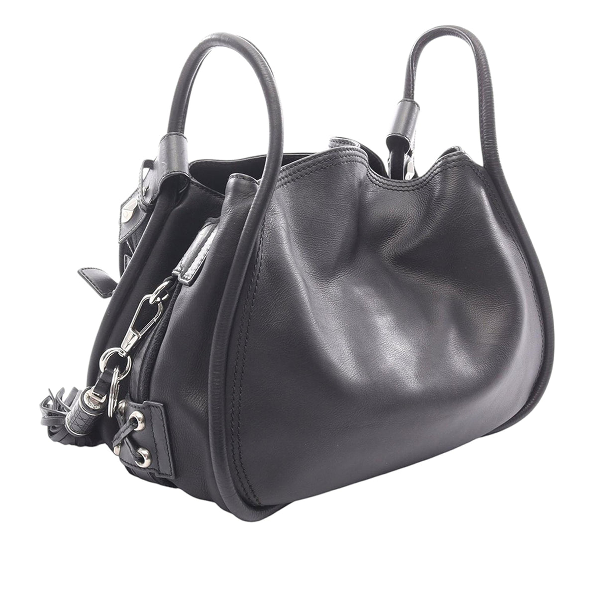 Dior Leather Lattice Satchel