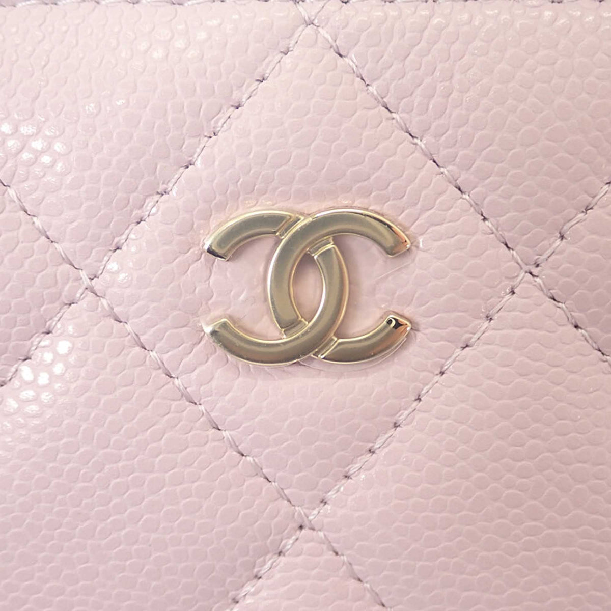 Chanel Quilted Caviar Classic Clutch With Chain