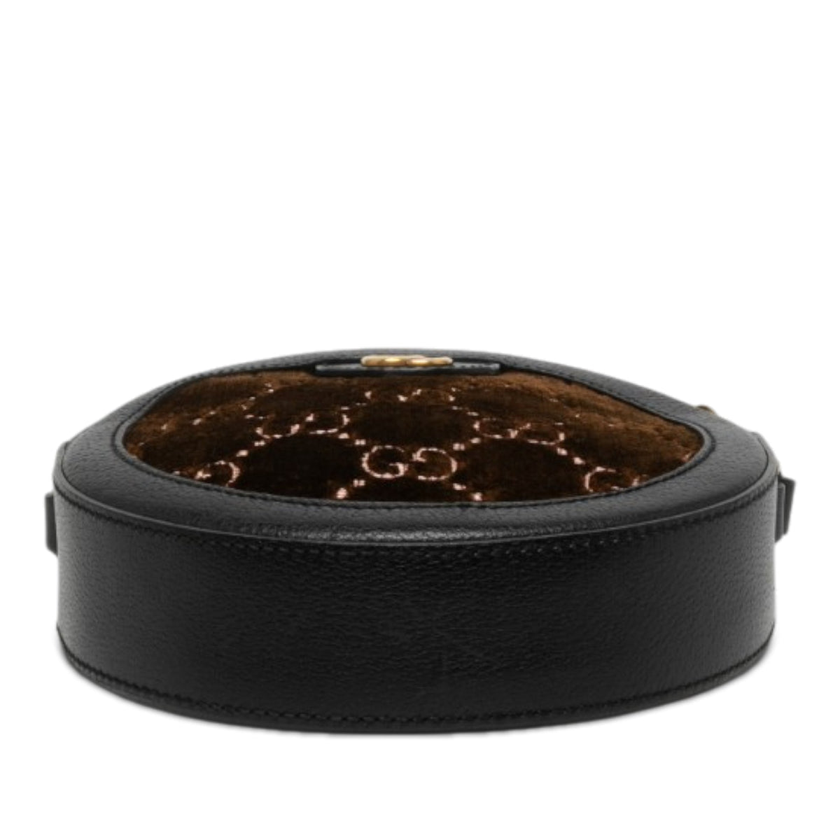 Gucci GG Velvet Ophidia Round Crossbody — Black