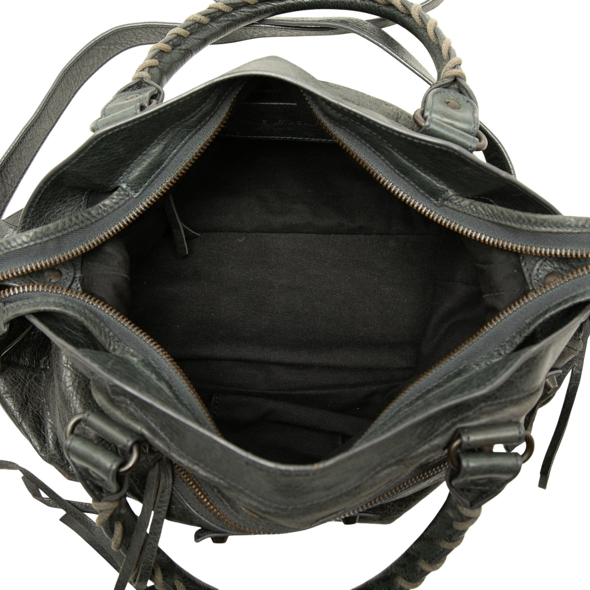 Balenciaga Lambskin Motocross Classic Town Satchel