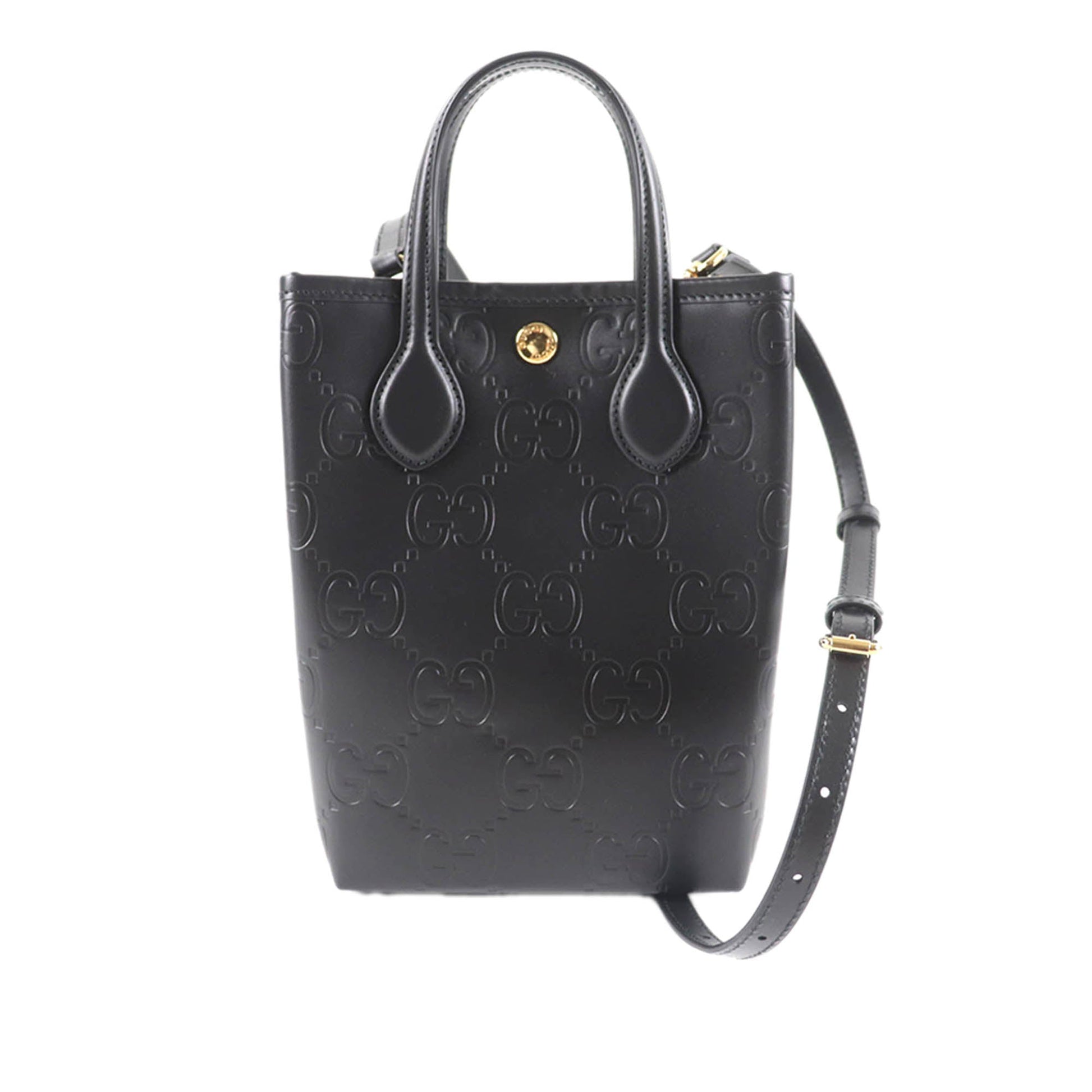 Gucci Super Mini GG Debossed Calfskin Satchel