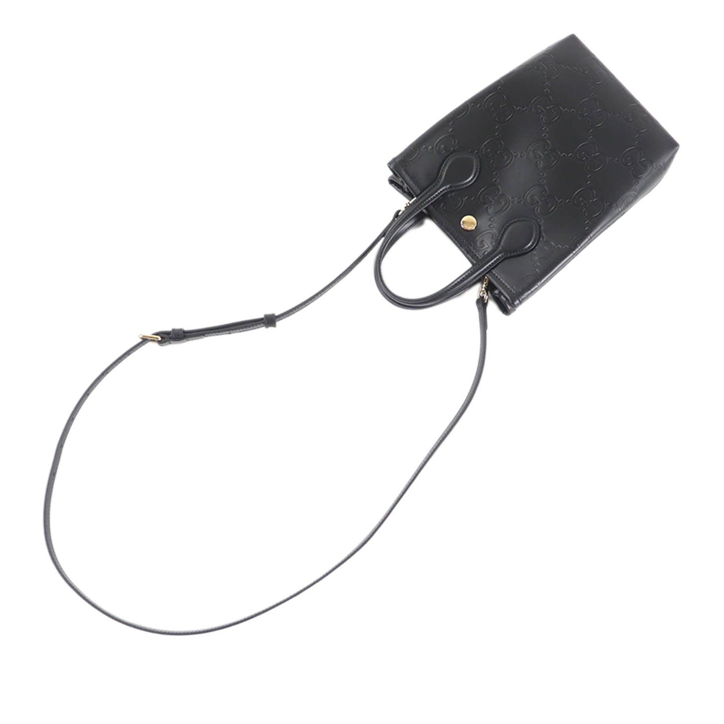 Gucci Super Mini GG Debossed Calfskin Satchel