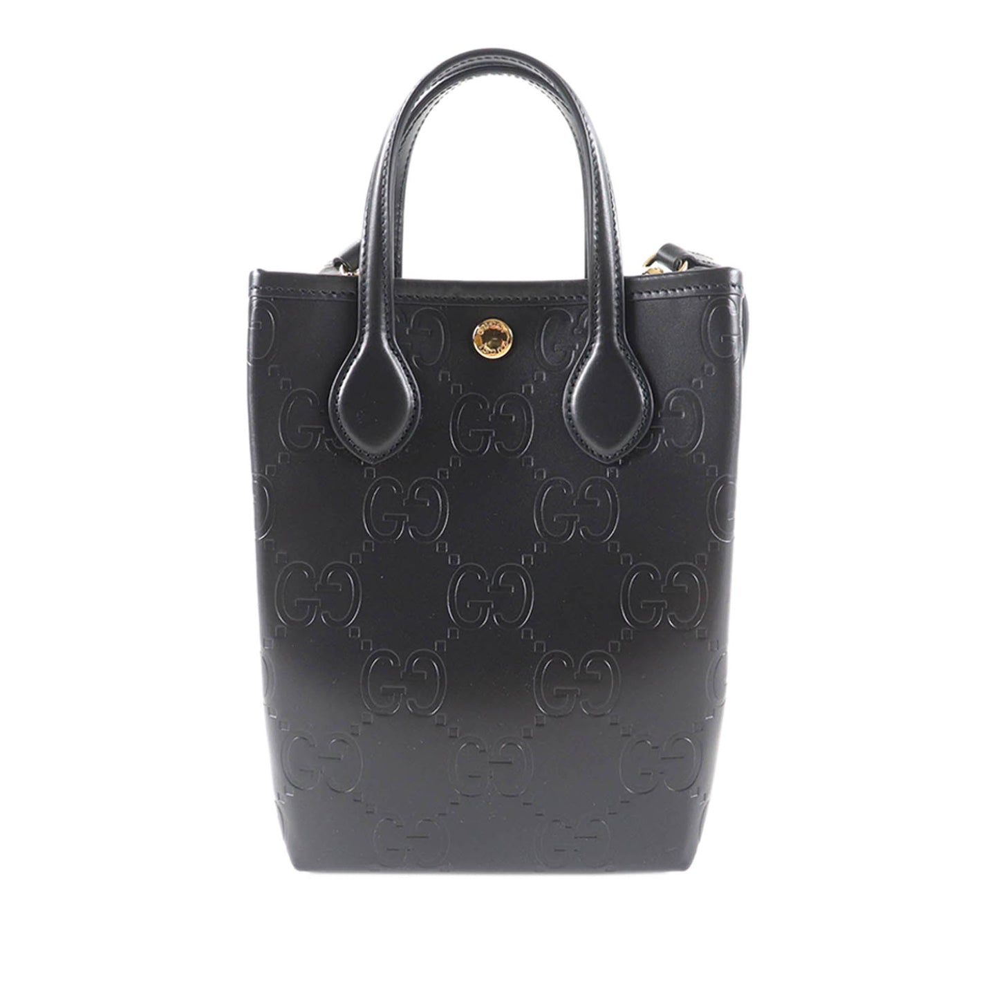 Gucci Super Mini GG Debossed Calfskin Satchel