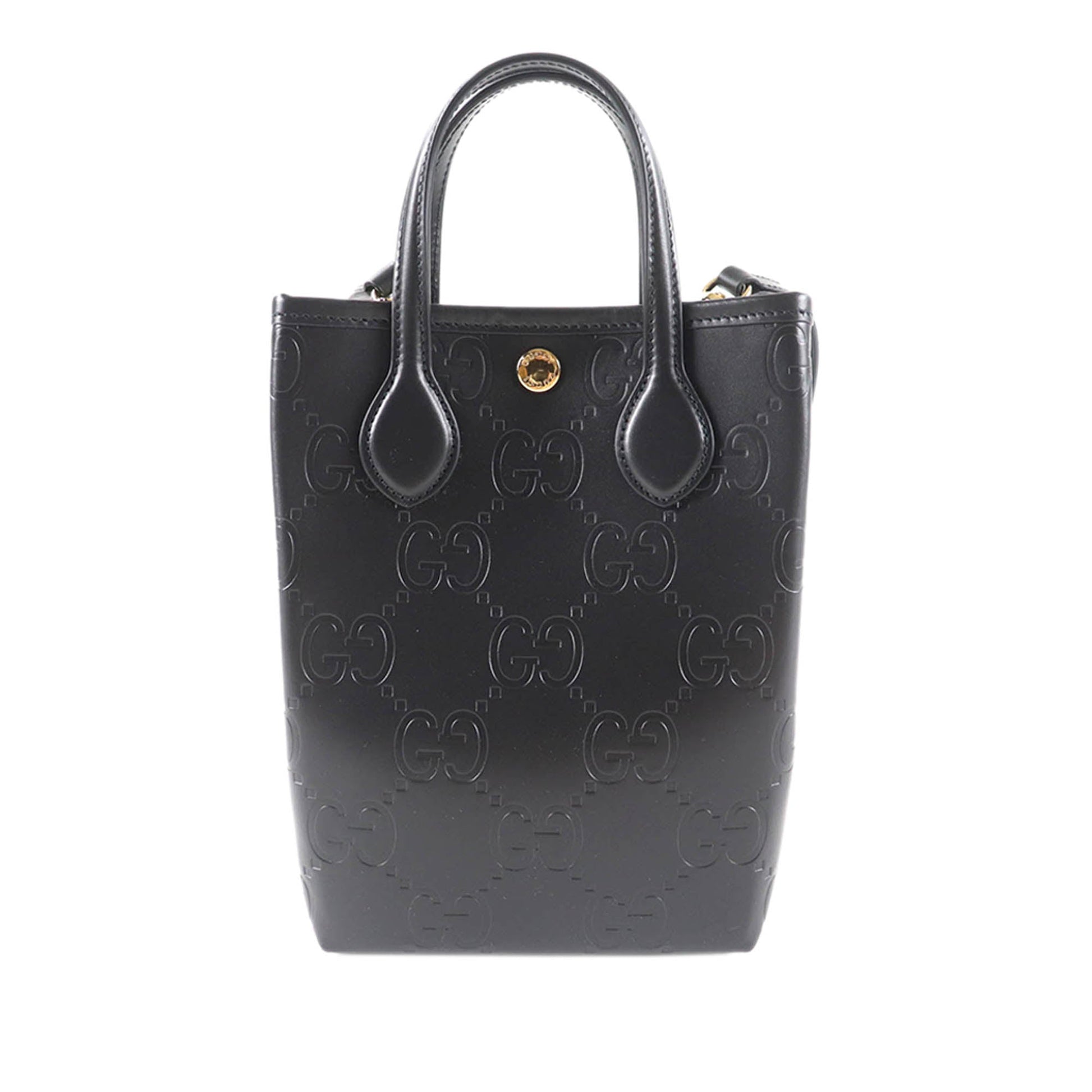 Gucci Super Mini GG Debossed Calfskin Satchel