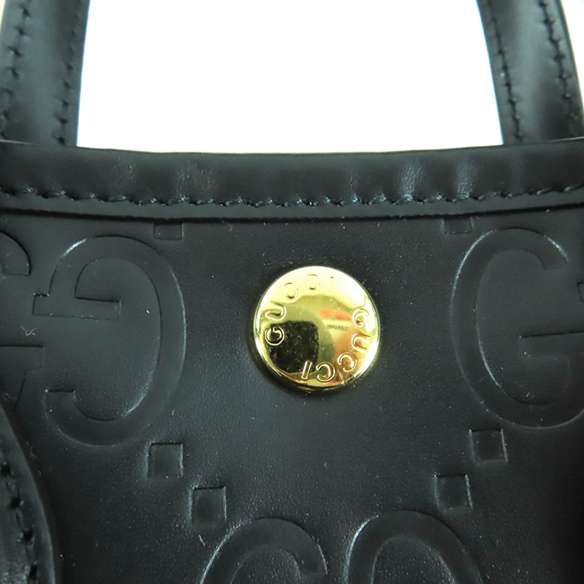 Gucci Super Mini GG Debossed Calfskin Satchel