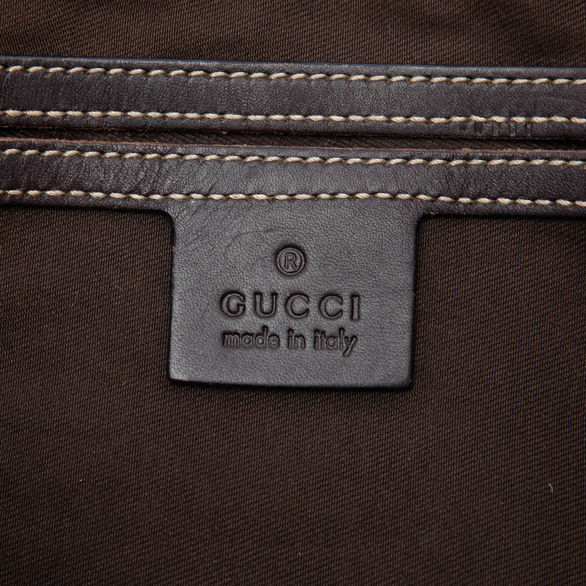 Gucci Medium GG Supreme Joy Web Boston Bag — Beige
