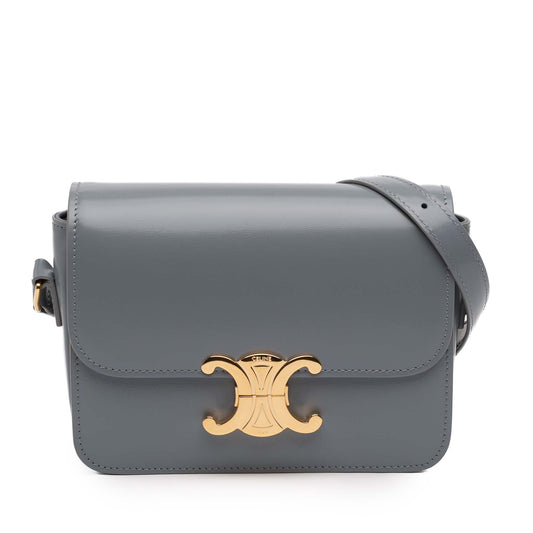 Celine Teen Shiny Calfskin Triomphe Crossbody