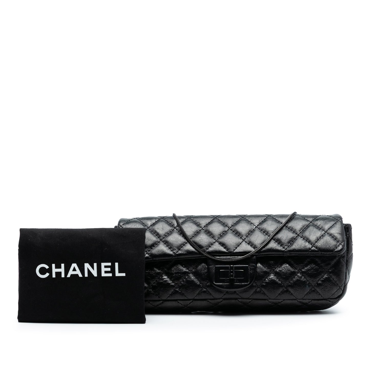 Chanel Quilted Glazed Calfskin Reissue 2.55 Clutch with Chain