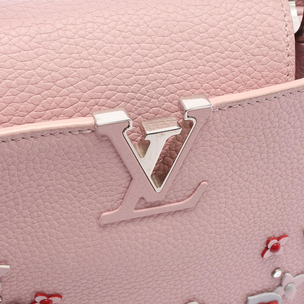Louis Vuitton Taurillon Flowers Capucines BB — Pink