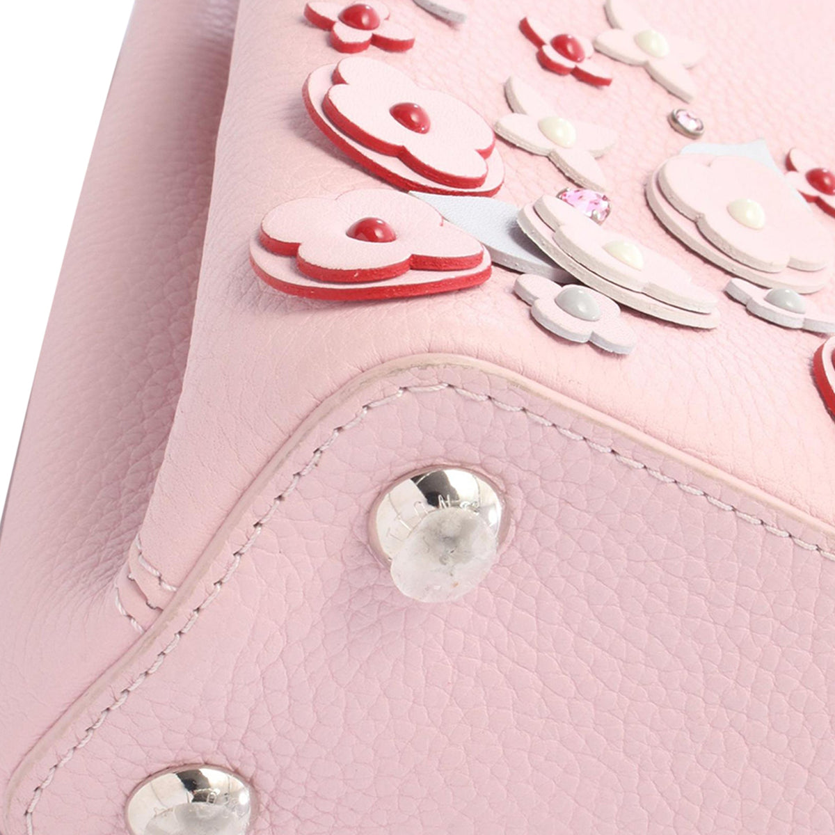 Louis Vuitton Taurillon Flowers Capucines BB — Pink