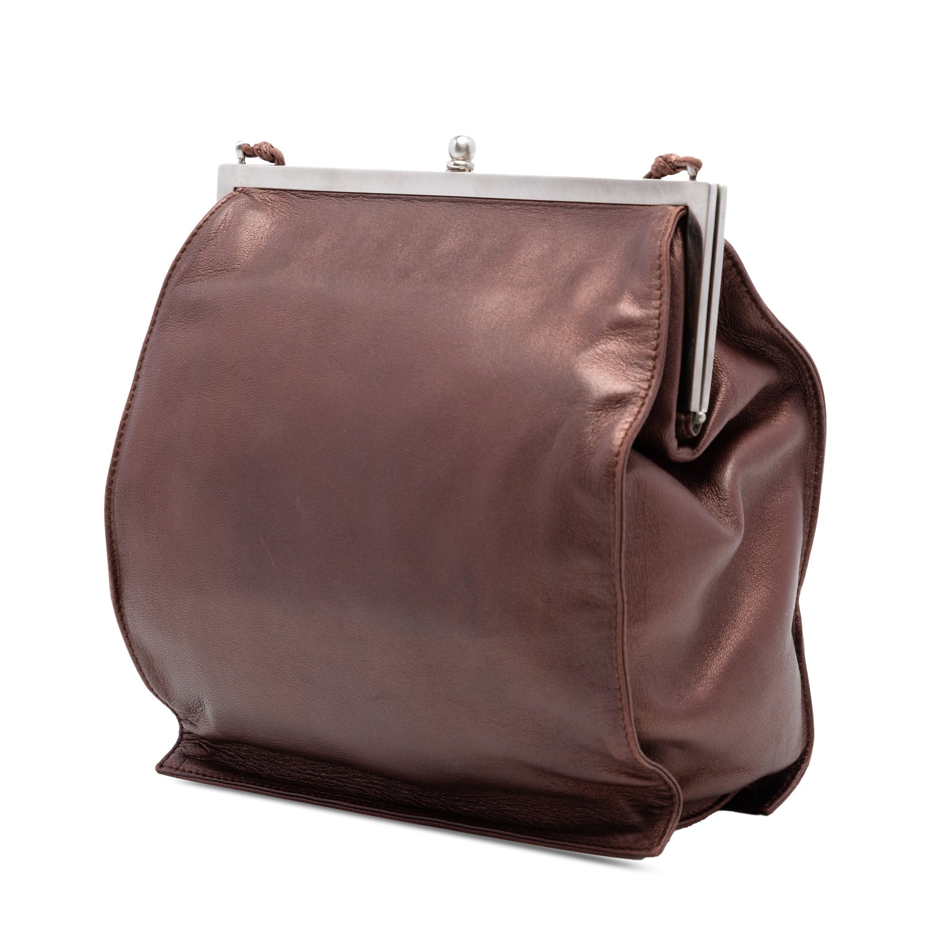 Prada Metallic Nappa Frame Crossbody