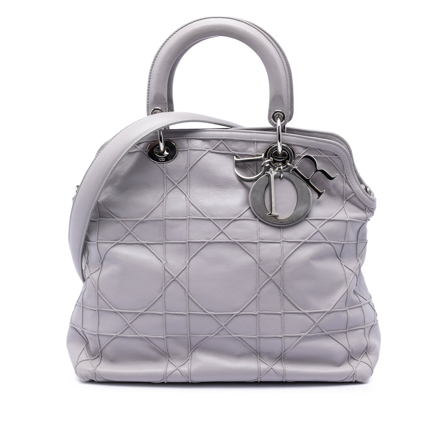 Dior Medium Lambskin Cannage Polochon Granville Satchel