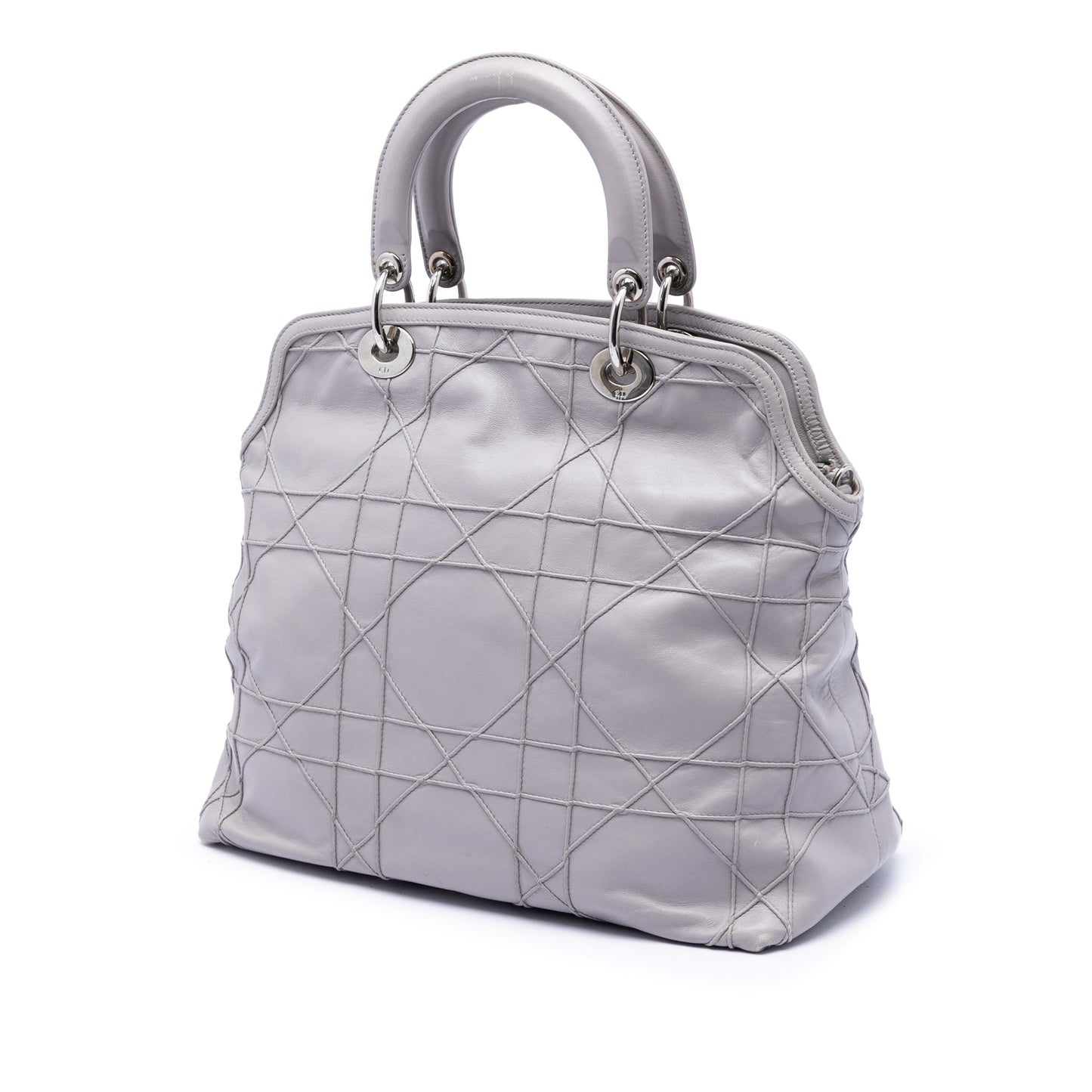 Dior Medium Lambskin Cannage Polochon Granville Satchel