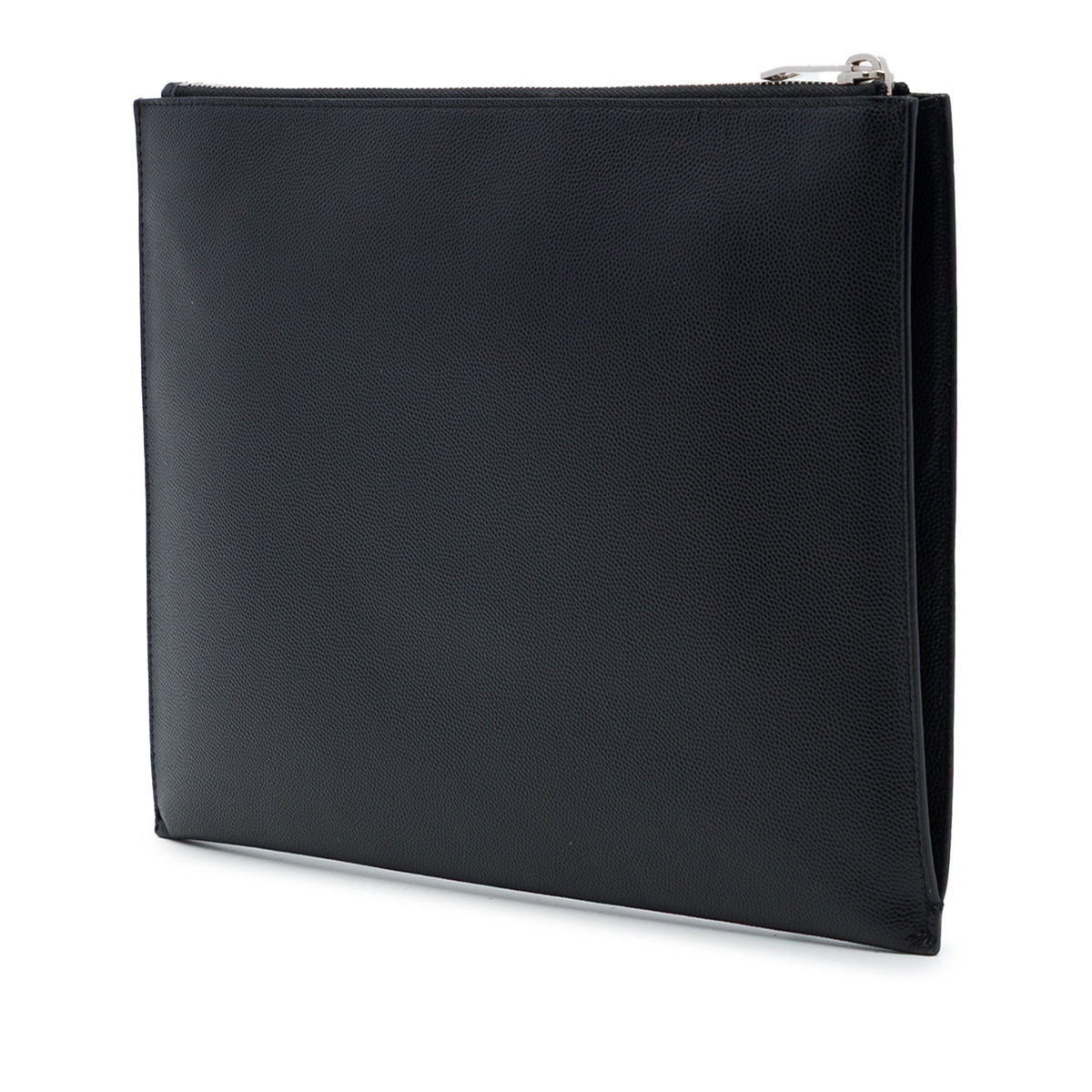 Saint Laurent Grain De Poudre Zip Clutch — Black