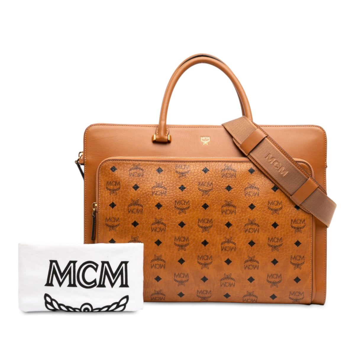 MCM Visetos Coated Canvas Briefcase