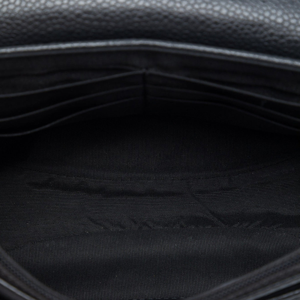 Chanel CC Caviar Half Moon Wallet on Chain
