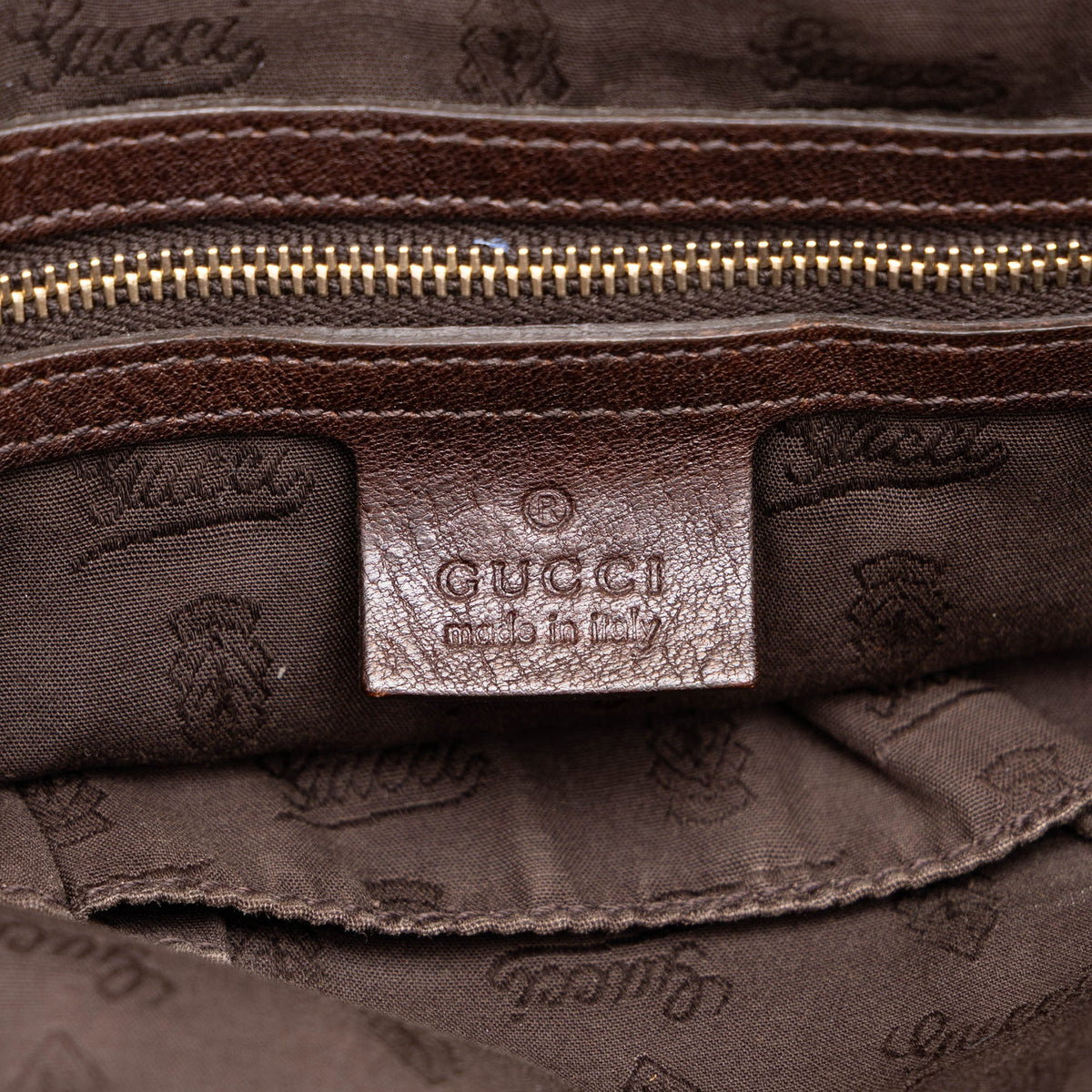 Gucci Medium GG Canvas Charm Dome Satchel — Beige