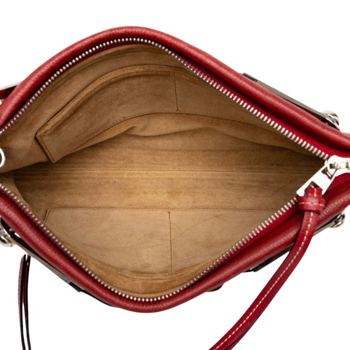 LOEWE Small Grained Calfskin Missy Satchel — Red