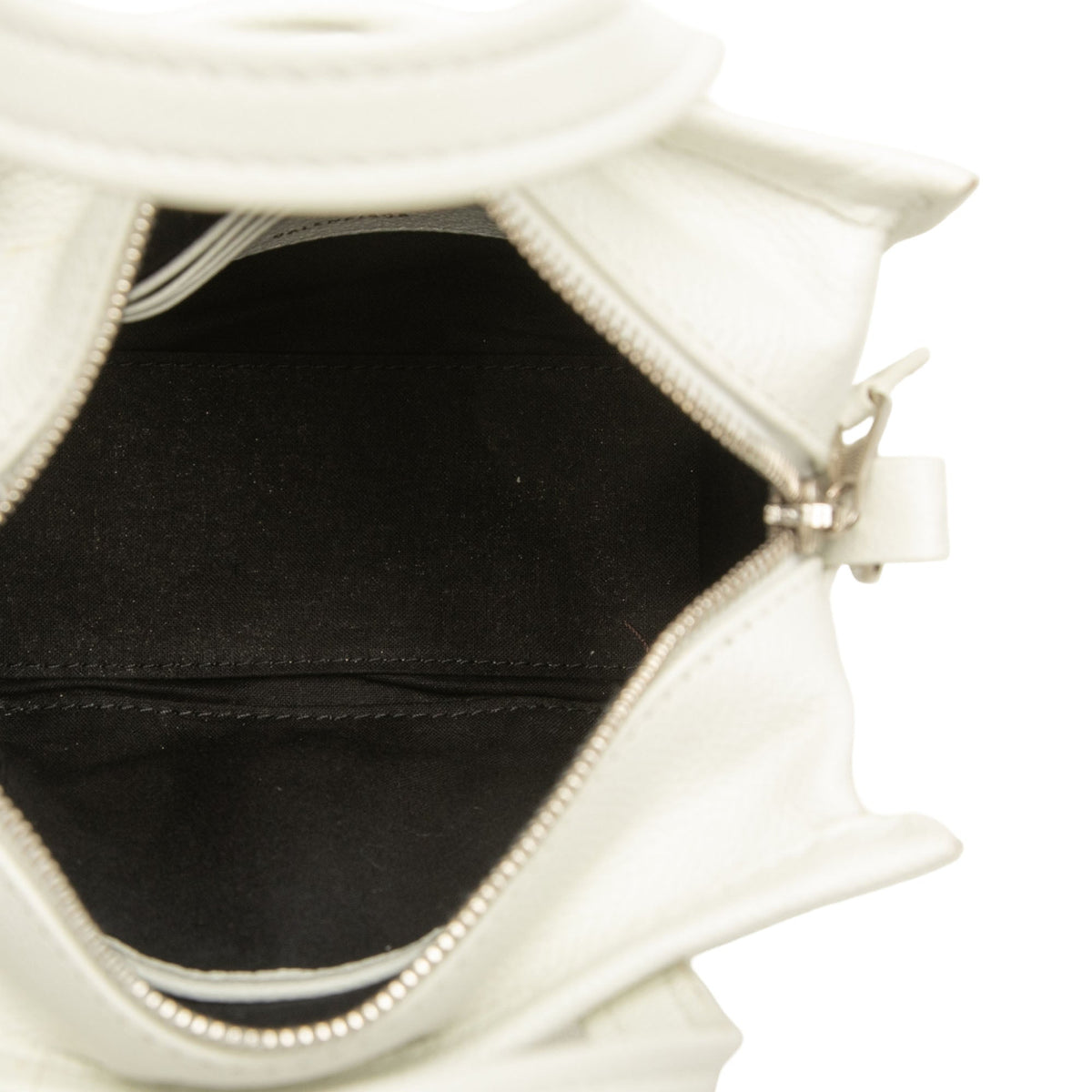 Balenciaga Lambskin Bazar Shopper Satchel XXS — White