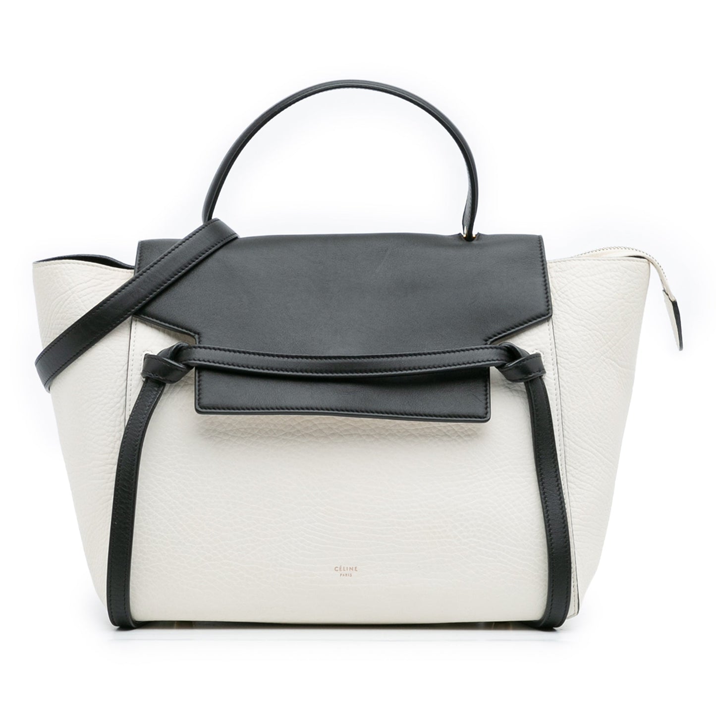 Celine Mini Bicolor Leather Belt Satchel