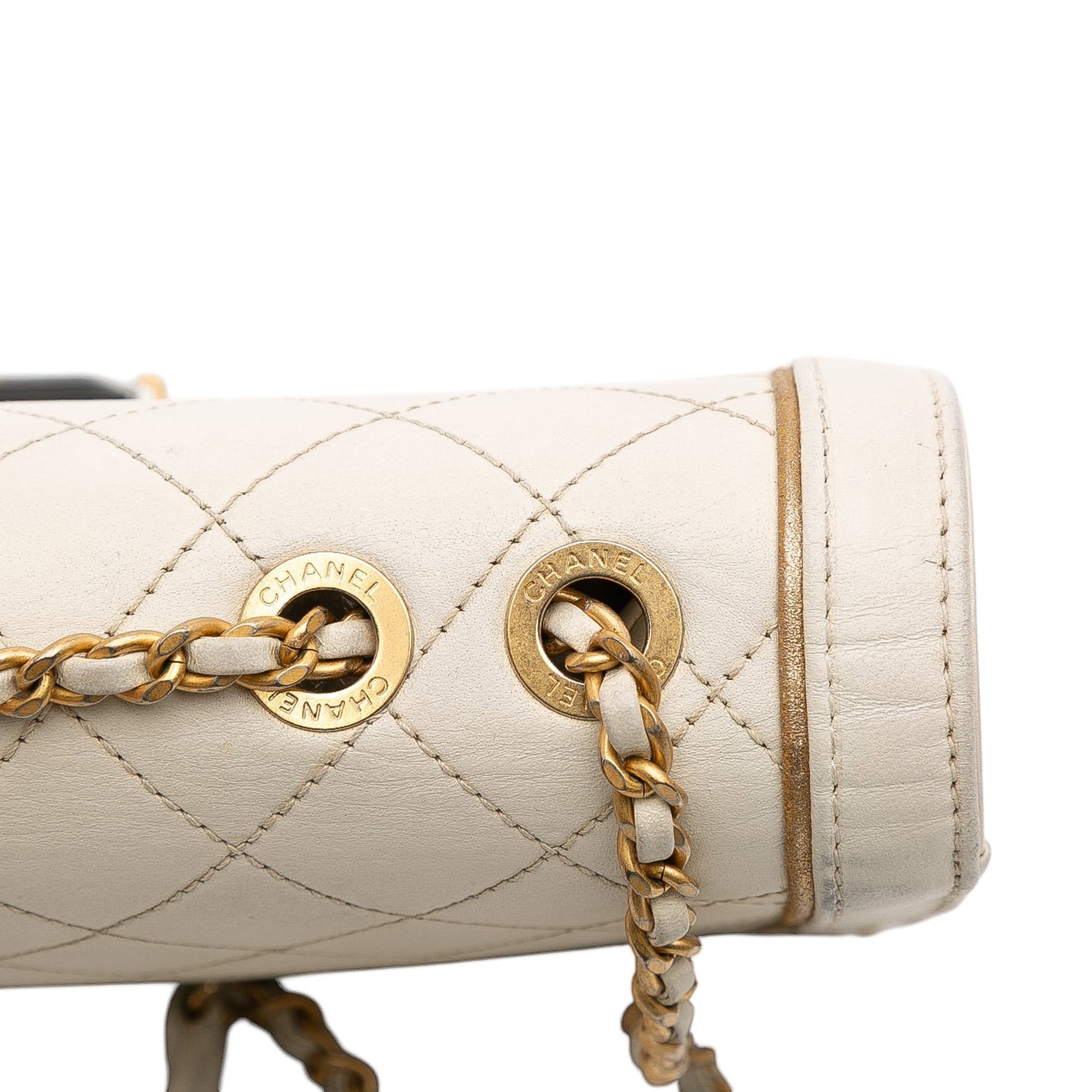 Chanel Medium Quilted Calfskin Octagon CC Clasp Flap