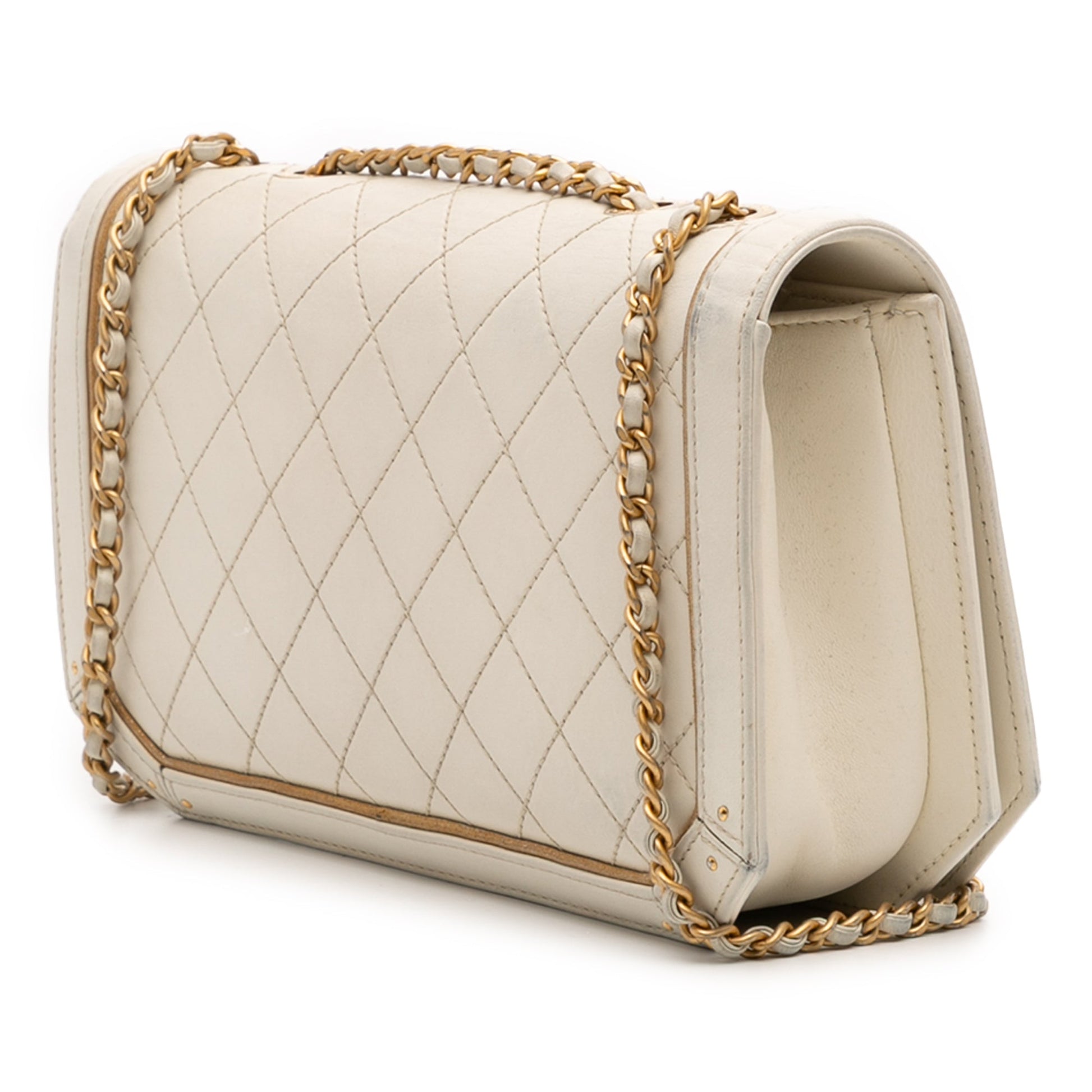 Chanel Medium Quilted Calfskin Octagon CC Clasp Flap