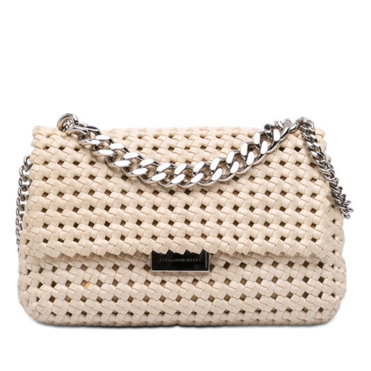 Stella McCartney Woven Faux Leather Becks Top Handle Bag