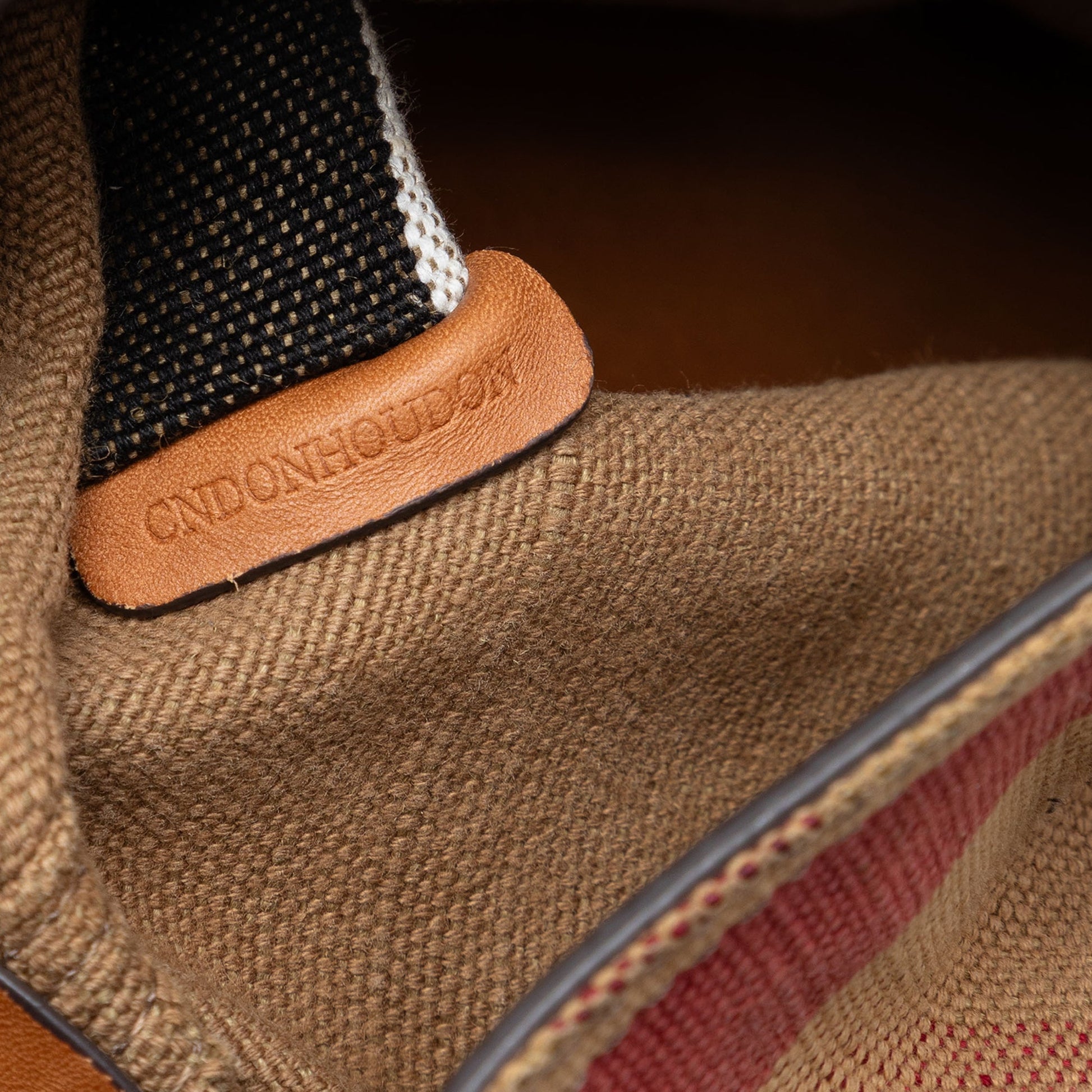 Burberry Mini Mega Check Canvas Ashby Tassel Bucket Bag