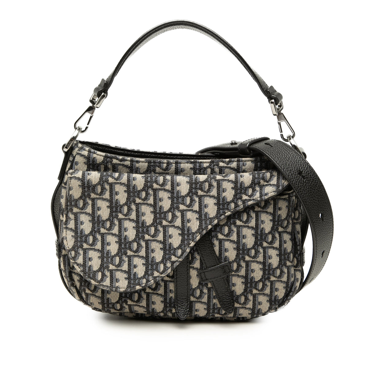 Dior Mini Oblique Canvas Soft Saddle Satchel