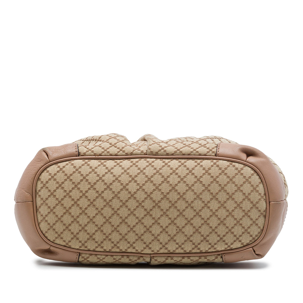 Gucci Diamante Canvas Sukey Satchel — Beige