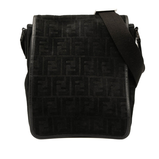 Fendi Zucca Suede Crossbody